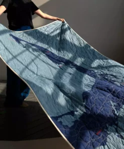 Haptic Lab Nantucket Map Throw Quilt