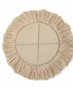 Casa Amarosa Natural Fringe Wall Mirror Home Goods