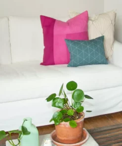 Anchal Home Goods Naturally Dyed Colorblock Throw Pillow