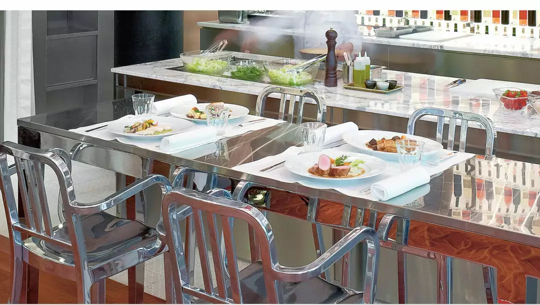 Emeco Furniture Navy Recycled Barstool With Arms 2 Emeco Furniture Navy Recycled Barstool With Arms