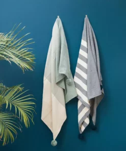 Kiliim Navy Stripes Throw Blanket Home Goods