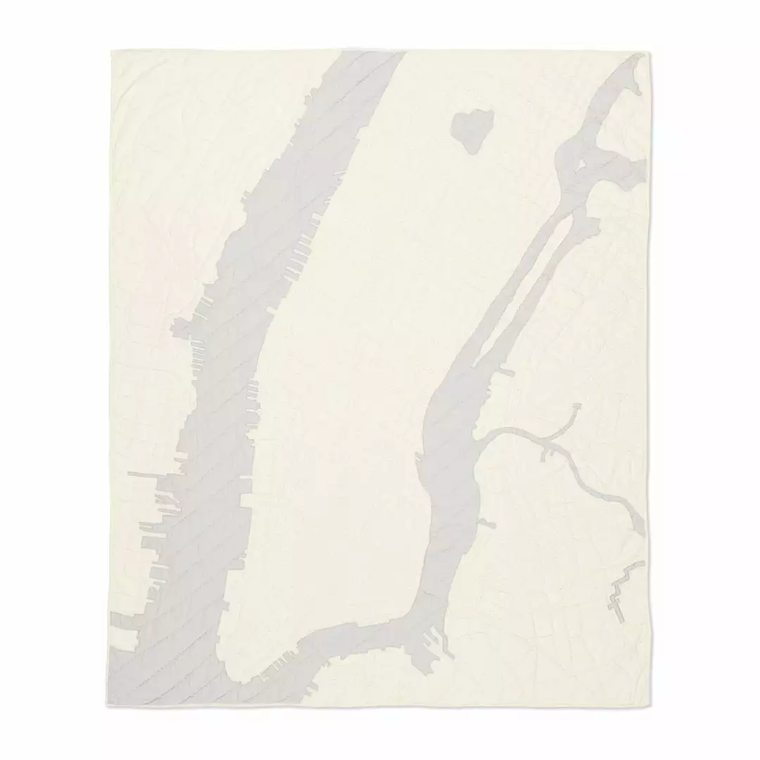 Haptic Lab New York Map Throw Quilt 1 Haptic Lab New York Map Throw Quilt