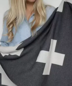 Newly Goods Cross Recycled Throw Blanket