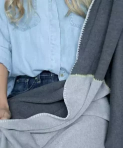 Newly Goods Home Goods Gray Divide Recycled Throw Blanket