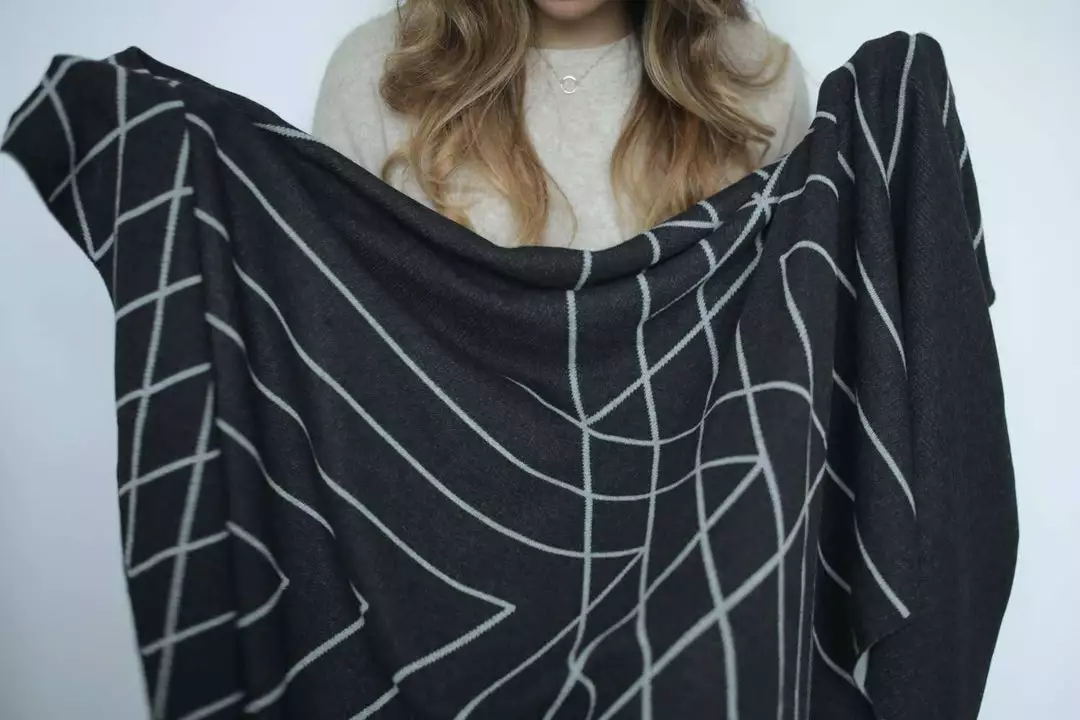 Newly Goods Monoline Triangles Recycled Throw Blanket Home Goods 2 Newly Goods Monoline Triangles Recycled Throw Blanket Home Goods