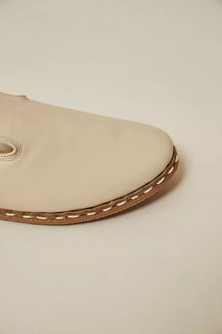 Nida Lu Handmade Women's Deniz Loafer - Bone 4 Nida Lu Handmade Women's Deniz Loafer - Bone