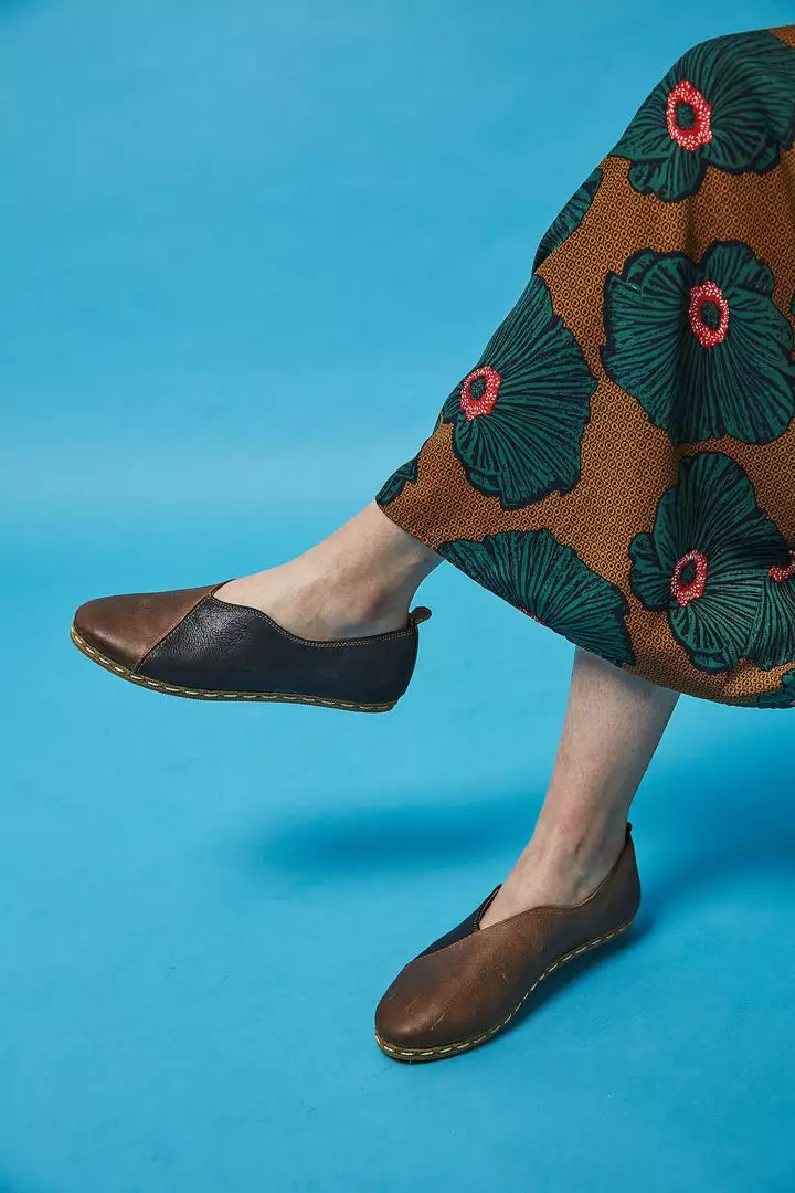 Nida Lu Handmade Women's Lu Loafer - Onyx + Cedar 2 Nida Lu Handmade Women's Lu Loafer - Onyx + Cedar