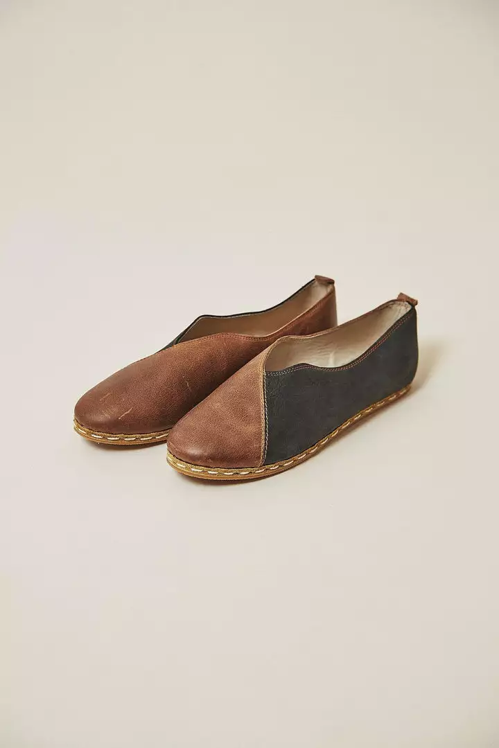 Nida Lu Handmade Women's Lu Loafer - Onyx + Cedar 1 Nida Lu Handmade Women's Lu Loafer - Onyx + Cedar