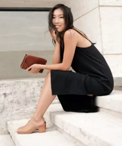 Nisolo Shoes All-Day Heeled Mule - Almond