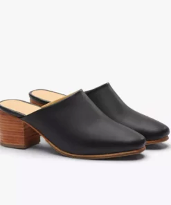 Nisolo All-Day Heeled Mule - Black