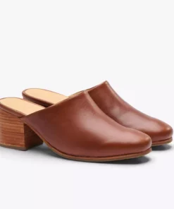 Nisolo Special Occasion All-Day Heeled Mule - Brandy