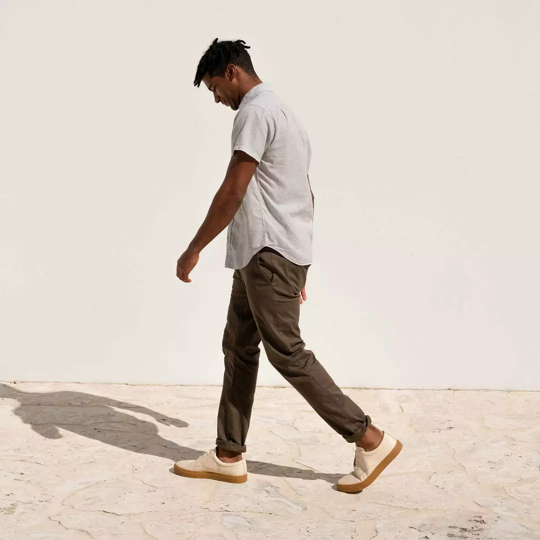 Nisolo Men's Diego Low Top Sneaker - Bone + Gum 3 Nisolo Men's Diego Low Top Sneaker - Bone + Gum