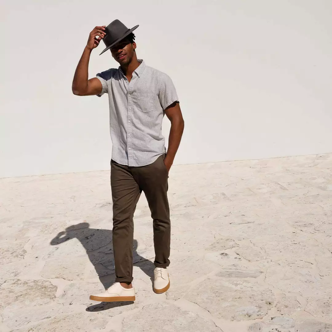 Nisolo Men's Diego Low Top Sneaker - Bone + Gum 4 Nisolo Men's Diego Low Top Sneaker - Bone + Gum