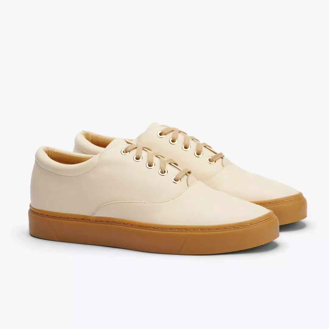 Nisolo Elayna Sneaker - Bone + Gum Shoes 1 Nisolo Elayna Sneaker - Bone + Gum Shoes