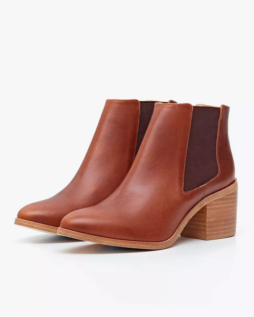 Nisolo Heeled Chelsea Boot - Brandy Shoes 8 Nisolo Heeled Chelsea Boot - Brandy Shoes