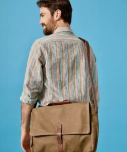 Nisolo Loreto Messenger Bag - Waxed Canvas