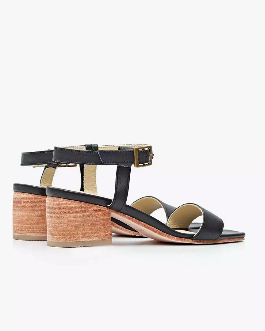 Nisolo Lucia Block Heel Sandal - Black 3 Nisolo Lucia Block Heel Sandal - Black