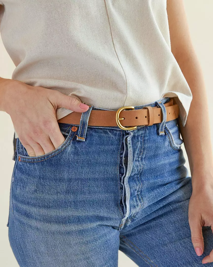 Nisolo Best Sellers Women's Noemi Belt - Sand 2 Nisolo Best Sellers Women's Noemi Belt - Sand