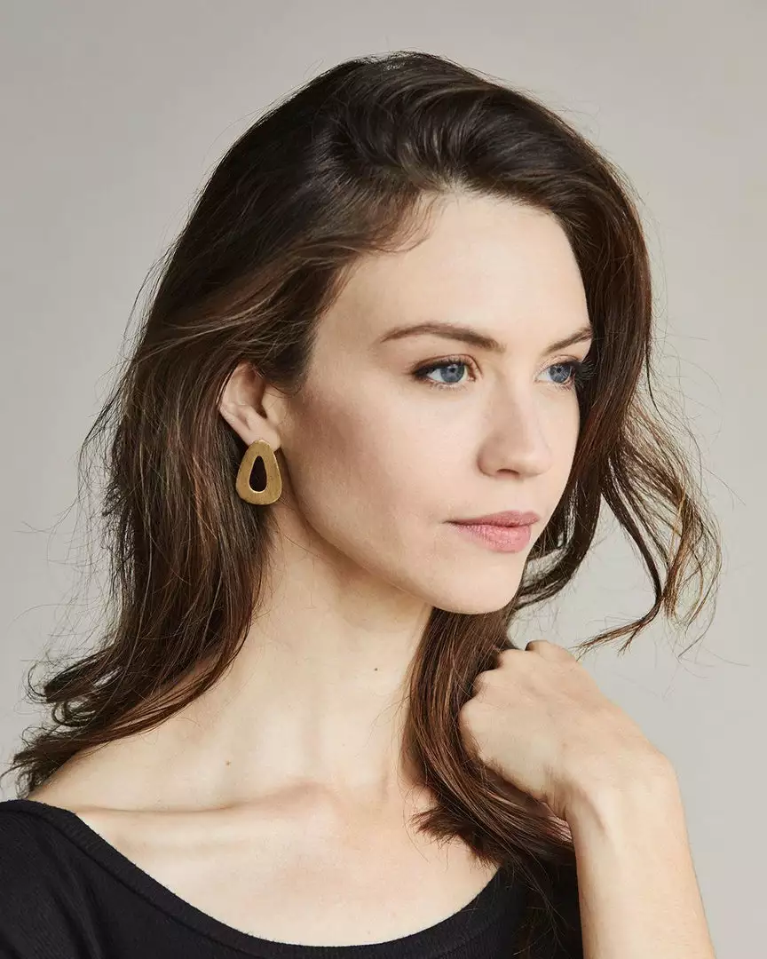 Nisolo Upcycled Brass Open Drop Earrings 3 Nisolo Upcycled Brass Open Drop Earrings