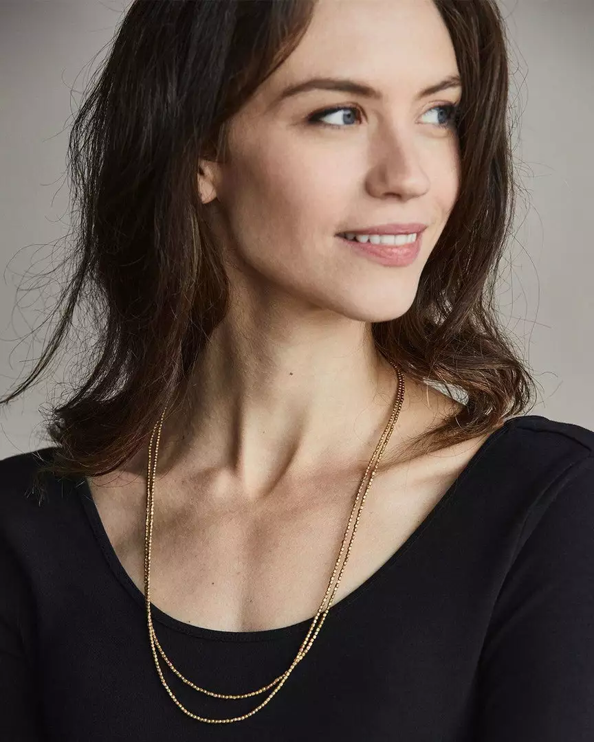 Nisolo Upcycled Tiny Brass Bead Necklace Best Sellers 3 Nisolo Upcycled Tiny Brass Bead Necklace Best Sellers