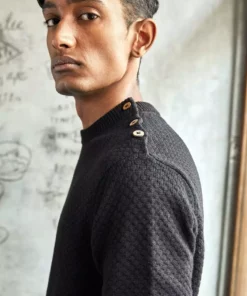 No Nasties Men's Buttoned Jumper Sweater