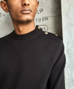 No Nasties Men's Buttoned Jumper Sweater