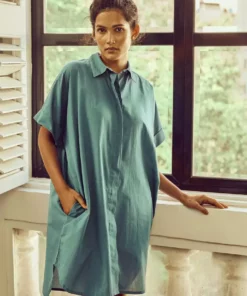 No Nasties Ocean Shirt Dress