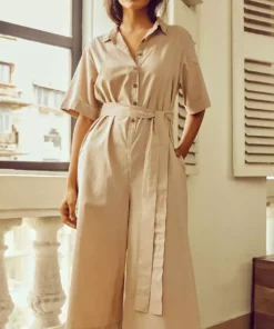 No Nasties Sand Midi Jumpsuit