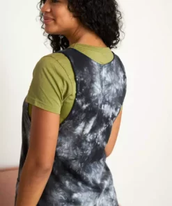 North Of West Caroline Tie Dye Jumper Dress - Black