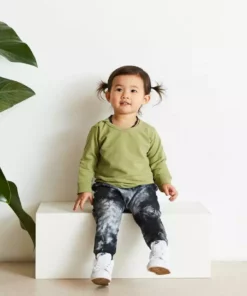 North Of West Baby's Upcycled Tie Dye Coast Pants - Black