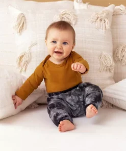 North Of West Baby's Upcycled Tie Dye Coast Pants - Black