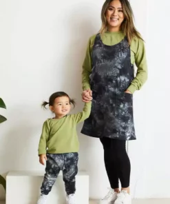 North Of West Baby's Upcycled Tie Dye Coast Pants - Black