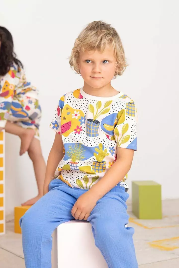 North Of West Kids' Double Cloth Breezy Pants - Adriatic Sale 3 North Of West Kids' Double Cloth Breezy Pants - Adriatic Sale