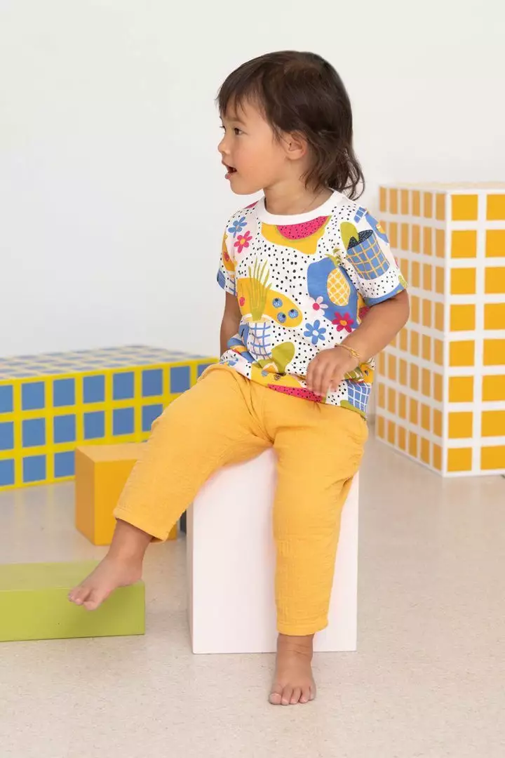 North Of West Kids' Double Cloth Breezy Pants - Marigold 3 North Of West Kids' Double Cloth Breezy Pants - Marigold