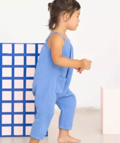 North Of West Sale Kids' Double Cloth Jumpsuit - Adriatic