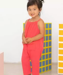 North Of West Kids' Double Cloth Jumpsuit - Azalea Sale