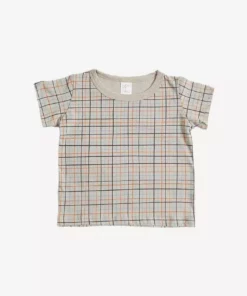 North Of West Sale Kids' Grid Tee - Fog