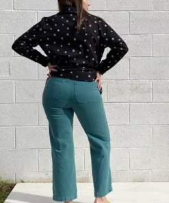 North Of West Monica Upcycled High Rise Jean - Atlantic