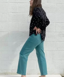 North Of West Monica Upcycled High Rise Jean - Atlantic