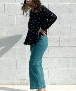 North Of West Monica Upcycled High Rise Jean - Atlantic