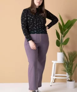 North Of West Sale Morgan Squiggles Mock Neck - Black