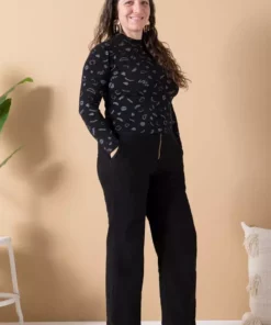 North Of West Sale Morgan Squiggles Mock Neck - Black 10 North Of West Sale Morgan Squiggles Mock Neck - Black