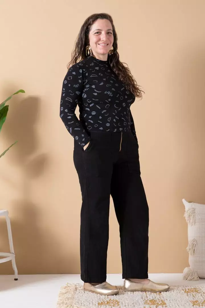 North Of West Sale Morgan Squiggles Mock Neck - Black 3 North Of West Sale Morgan Squiggles Mock Neck - Black