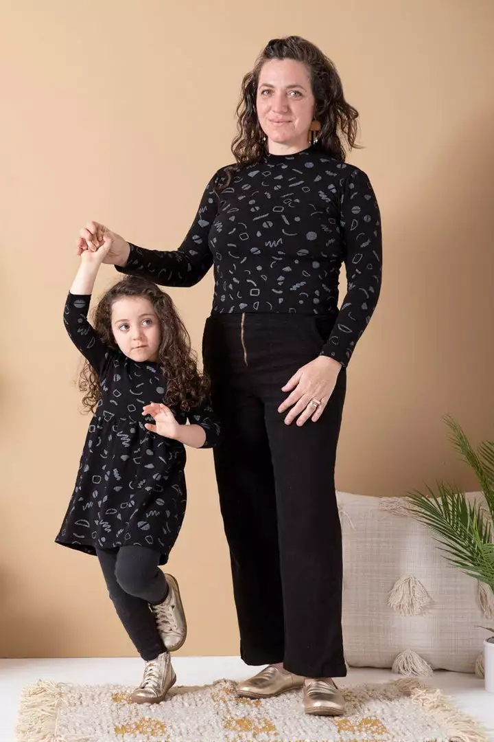 North Of West Sale Morgan Squiggles Mock Neck - Black 4 North Of West Sale Morgan Squiggles Mock Neck - Black