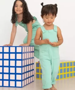 North Of West Sale Kids' Play Overalls - Seafoam 8 North Of West Sale Kids' Play Overalls - Seafoam