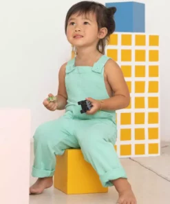 North Of West Sale Kids' Play Overalls - Seafoam