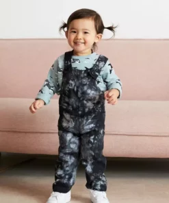 North Of West Sale Kids' Park Upcycled Tie Dye Overalls - Black 13 North Of West Sale Kids' Park Upcycled Tie Dye Overalls - Black