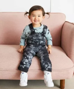 North Of West Sale Kids' Park Upcycled Tie Dye Overalls - Black 16 North Of West Sale Kids' Park Upcycled Tie Dye Overalls - Black