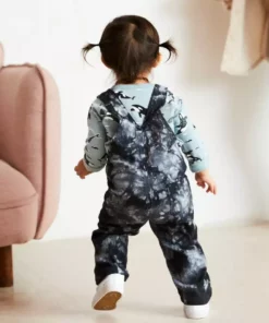 North Of West Sale Kids' Park Upcycled Tie Dye Overalls - Black 14 North Of West Sale Kids' Park Upcycled Tie Dye Overalls - Black