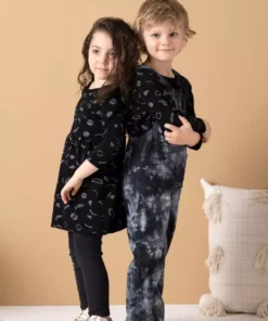 North Of West Sale Kids' Park Upcycled Tie Dye Overalls - Black 17 North Of West Sale Kids' Park Upcycled Tie Dye Overalls - Black